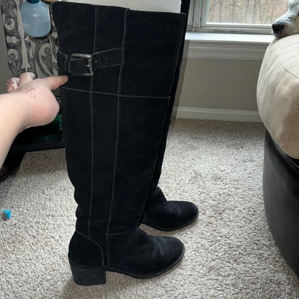 Knee High Suede Crown Vintage Boots